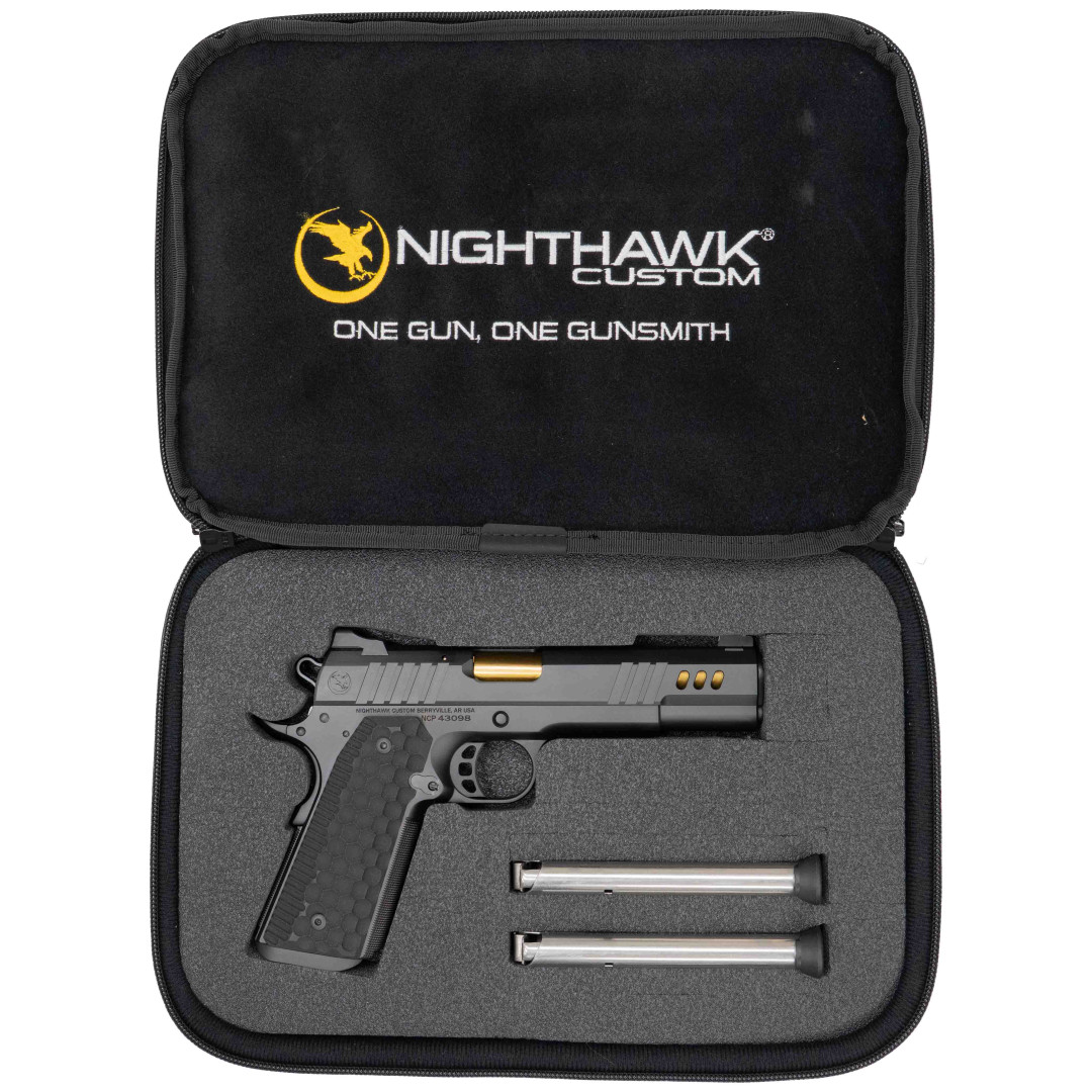 PISTOLET SAMOPOWTARZALNY NIGHTHAWK PRESIDENT GOV BOARDROOM SERIES - SLANTPRO 2 DOT REAR SIGHT WITH TRITIUM FRONT SIGHT SIGHT UPGRADE - TRIJICON RMR, KAL.: .45 ACP