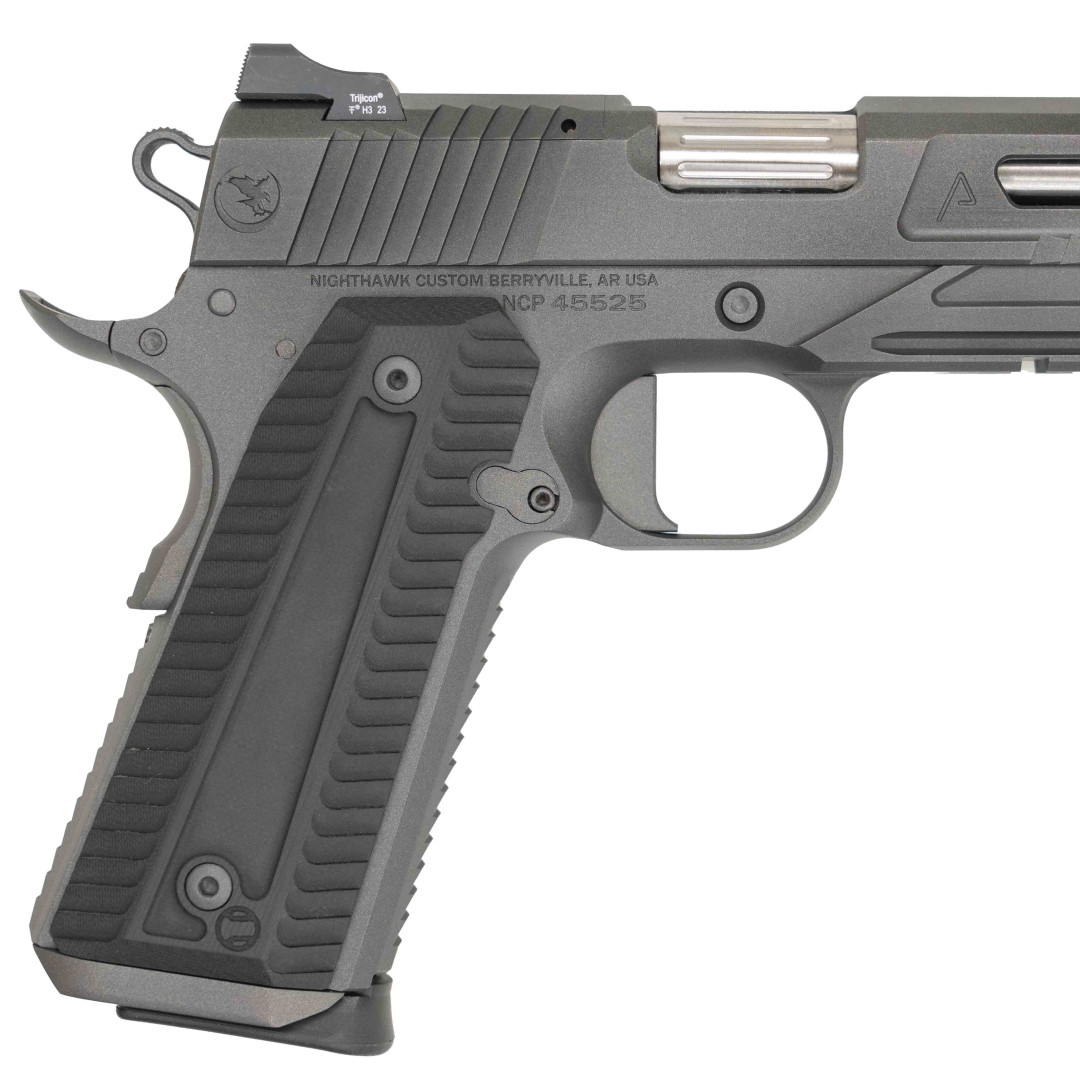 PISTOLET SAMOPOWTARZALNY NIGHTHAWK AGENT 2 RECON SLANTPRO TWO DOT REAR, WITH TRITIUM FRONT SIGHT SIGHT UPGRADE - NIGHTHAWK IOS BASE PLATE, NOVAK SIGHT CUT, STANDARD REAR SIGHT, & FRONT SIGHT, KAL.: .45 ACP