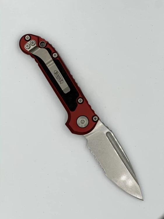 NÓŻ MICROTECH L.U.D.T GEN III S/E STONEWASH PART SERRATE MERLOT
