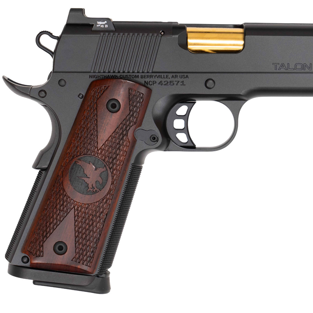 PISTOLET SAMOPOWTARZALNY NIGHTHAWK TALON GOV - NIGHTHAWK IOS,  IRON SIGHT PLATE WITH NOVAK SIGHT CUT, STANDARD REAR SIGHT, & FRONT SIGHT GOLD NITRIDE BARREL GOLD NITRIDE FINISH, KAL.: .45 ACP