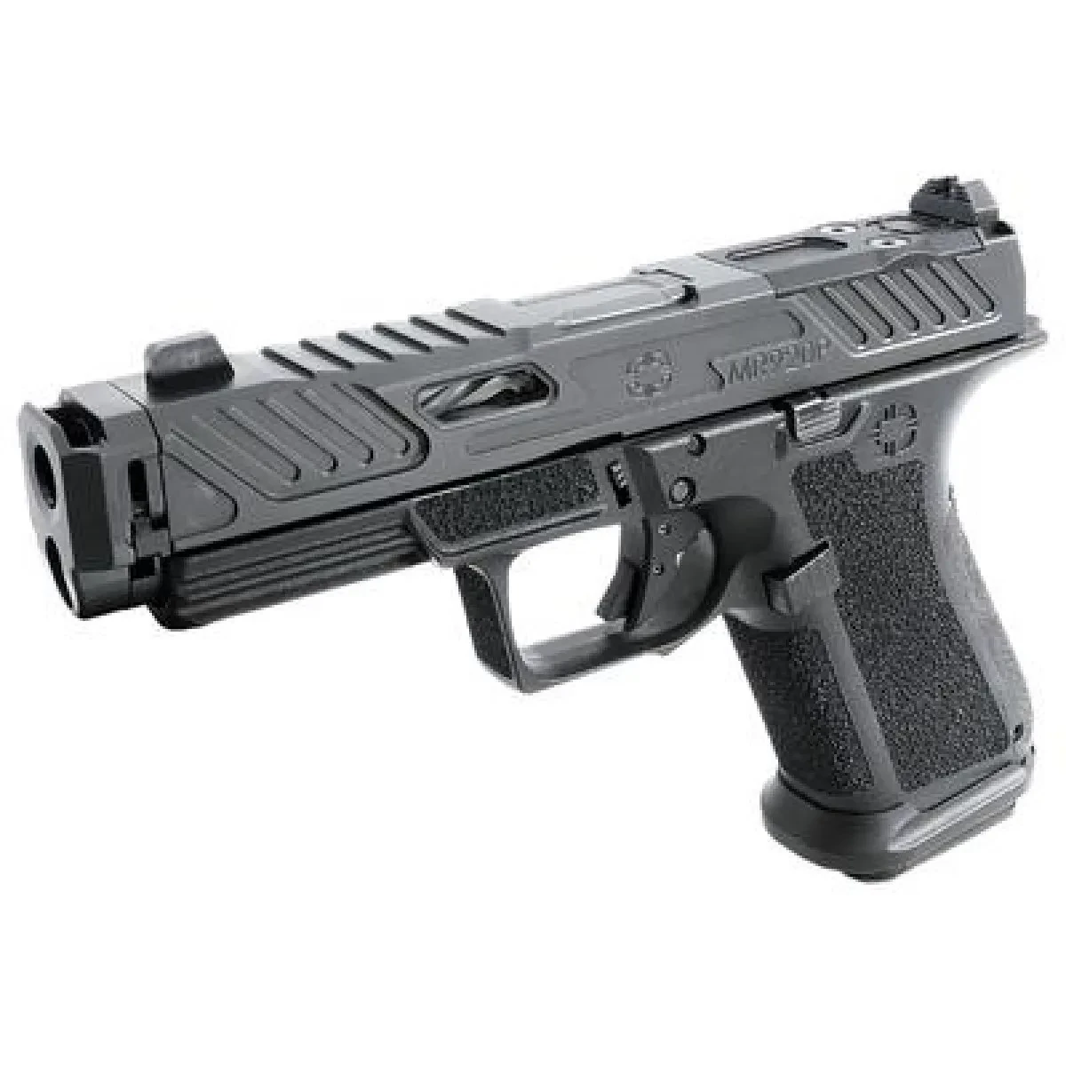 SHADOW SYSTEMS MR920P; BLACK FRAME, ELITE SLIDE OPTIC BLACK, SPIRAL COMPENSATED BARREL BLACK, SS ROD, GRN TRIT 1D, KAL.: 9 x 19 mm