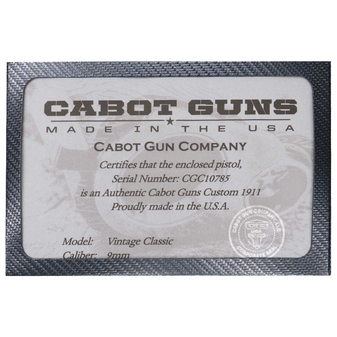 PISTOLET SAMOPOWTARZALNY CABOT VINTAGE CLASSIC, KAL.: 9 X 19mm