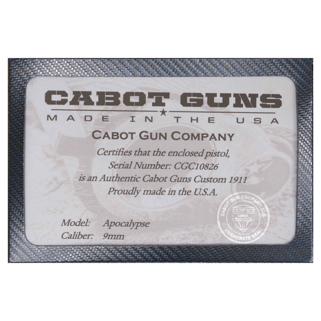 PISTOLET SAMOPOWTARZALNY CABOT APOCALYPSE, KAL.: 9 X 19 mm