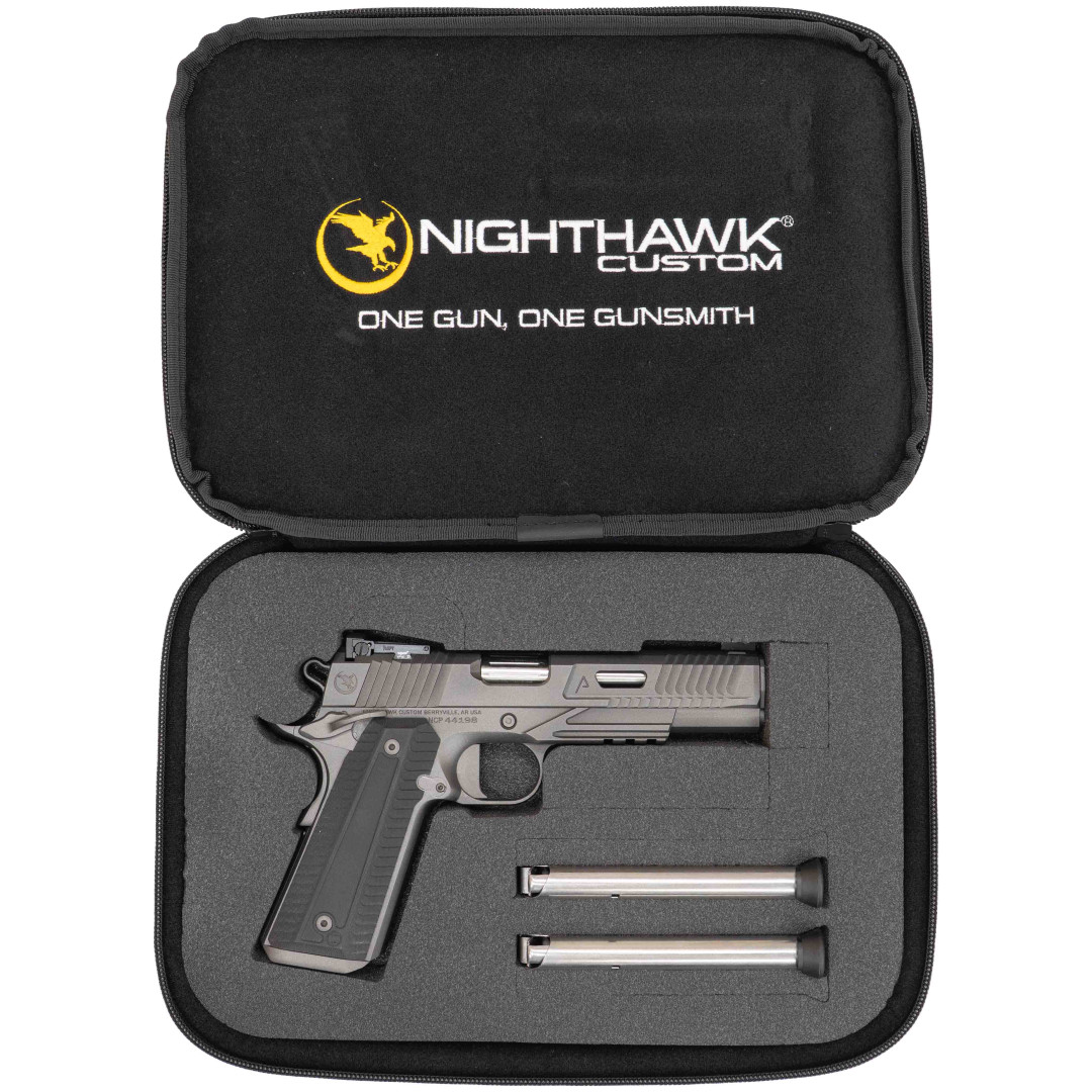 PISTOLET SAMOPOWTARZALNY NIGHTHAWK AGENT2 GOV RECON, AMBI SAFETY UPGRADE, FULLY MACHINED TOOL STEEL SIGHT UPGRADE, ADJUSTABLE, NIGHTHAWK FULLY ADJUSTABLE SIGHTS W/ TRITIUM, KAL.: .45 ACP