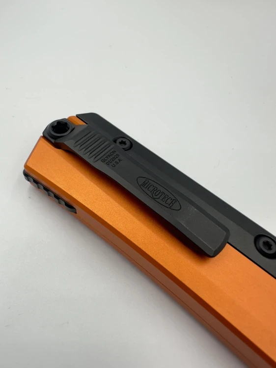 NÓŻ MICROTECH GLYKON T/E BLACK FULL SERRATE ORANGE