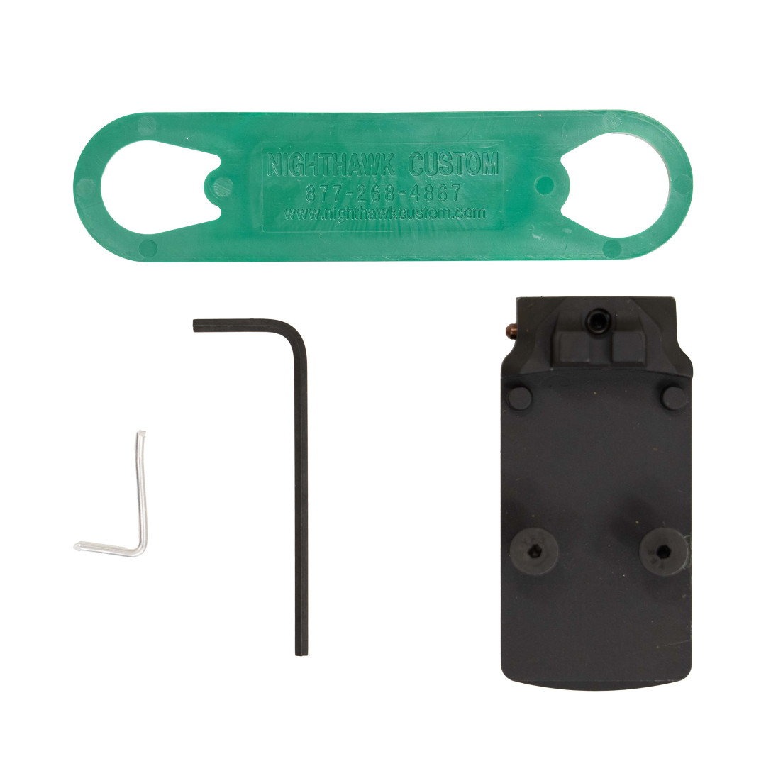 PISTOLET SAMOPOWTARZALNY NIGHTHAWK VICE PRESIDENT COMM BOARDROOM SERIES - BULL BARREL, NIGHTHAWK MATCH BARREL, INCLUDES GUIDE ROD & BOW-TIE PLUG SIGHT UPGRADE - IOS, AMBI SAFETY, TRIJICON RMR, IRON SIGHT FORWARD OF OPTIC, KAL.: 9 x 19 mm