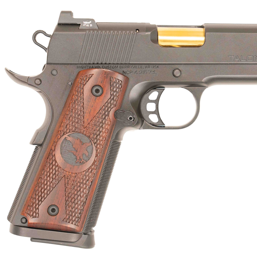 PISTOLET SAMOPOWTARZALNY NIGHTHAWK TALON GOV - NIGHTHAWK IOS,  IRON SIGHT PLATE WITH NOVAK SIGHT CUT, STANDARD REAR SIGHT, & FRONT SIGHT GOLD NITRIDE BARREL GOLD NITRIDE FINISH, KAL.: .45 ACP