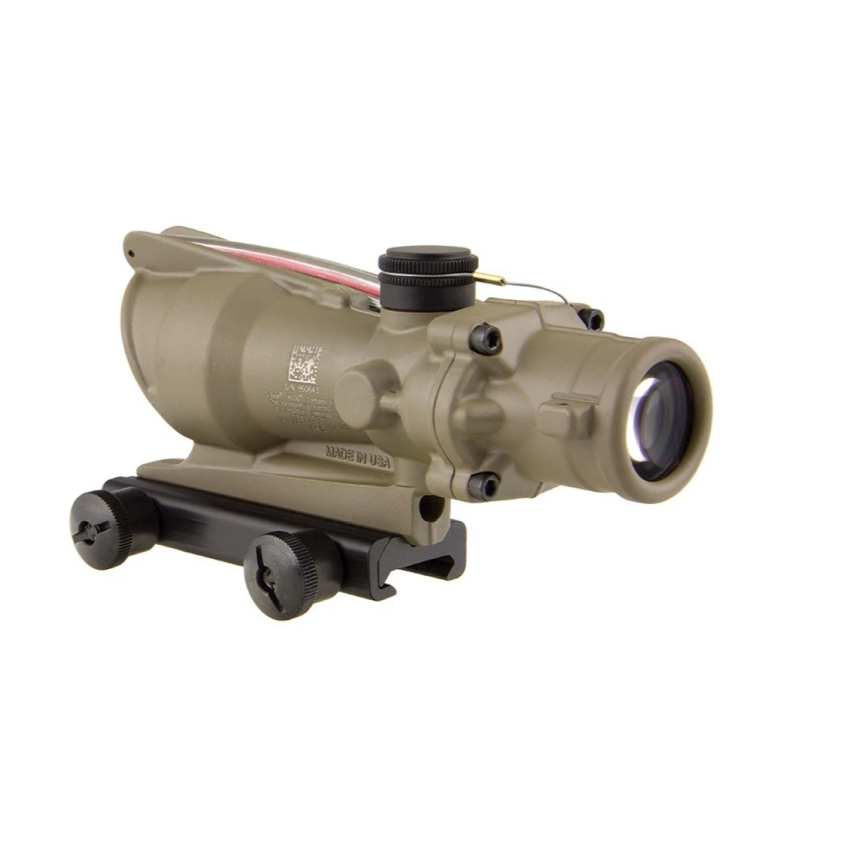 TRIJICON ACOG 4x32 RED CHEVRON WITH BAC - CK FDE; TA31-D-100310