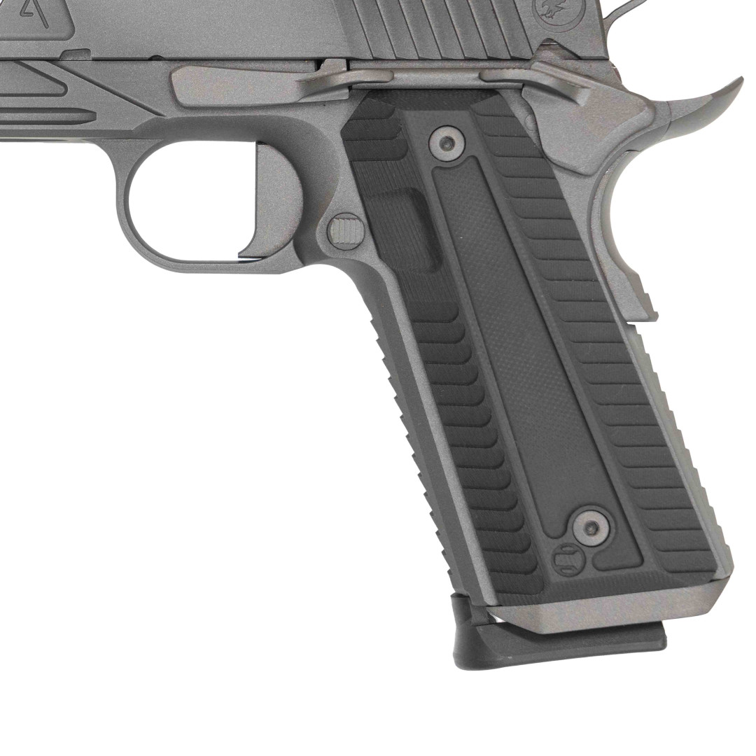 PISTOLET SAMOPOWTARZALNY NIGHTHAWK AGENT 2 GOV RECON SLANTPRO TWO DOT REAR, WITH TRITIUM FRONT SIGHT UPGRADE, IOS BASE PLATE, NOVAK SIGHT, STANDARD REAR & FRONT SIGHT, IOS PLATE, TRIJICON RMR, IRON SIGHT FORWARD, KAL.: 9 x 19 mm