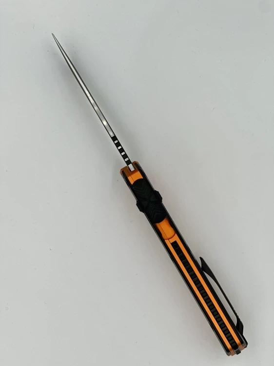 NÓŻ MICROTECH GLYKON T/E BLACK FULL SERRATE ORANGE