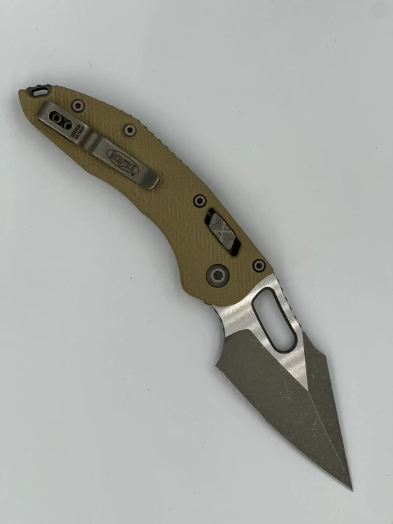 NÓŻ MICROTECH STITCH RAM-LOK APOC FLUTED G-10 TA N COVER PART SERR