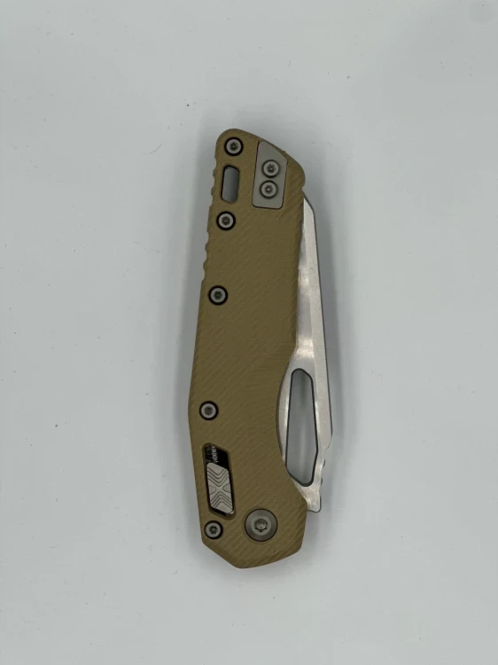 NÓŻ MICROTECH MSI® S/E F LUTED G-10 TAN STONEWASH PARTIAL SERRATED