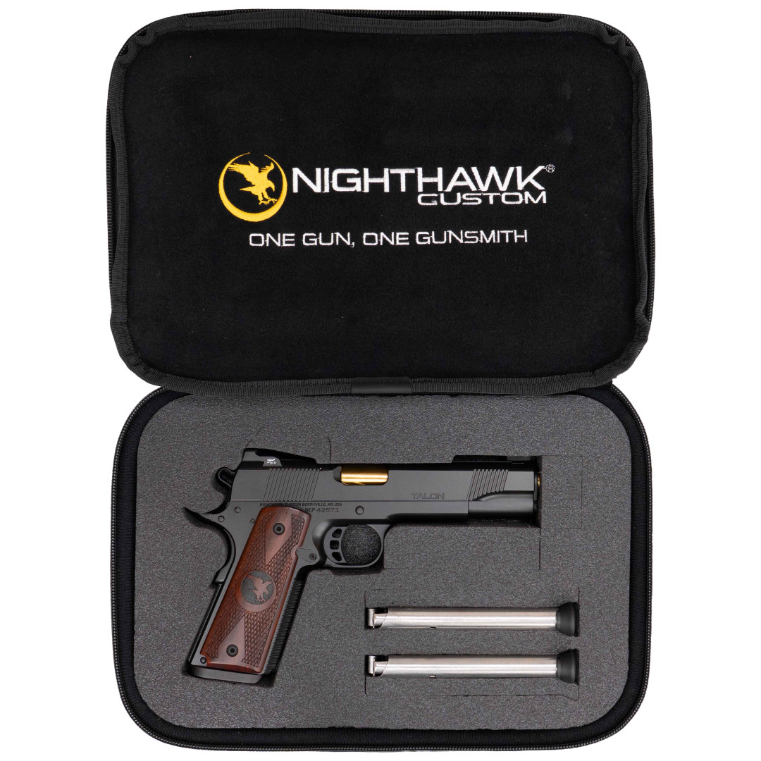 PISTOLET SAMOPOWTARZALNY NIGHTHAWK TALON GOV - NIGHTHAWK IOS,  IRON SIGHT PLATE WITH NOVAK SIGHT CUT, STANDARD REAR SIGHT, & FRONT SIGHT GOLD NITRIDE BARREL GOLD NITRIDE FINISH, KAL.: .45 ACP