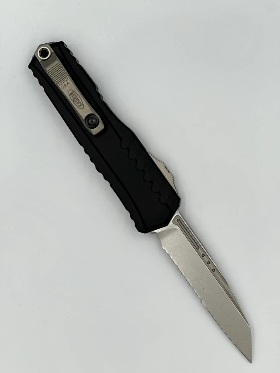 NÓŻ MICROTECH CYPHER® II S/E STONEWASH PARTIAL SERRATED