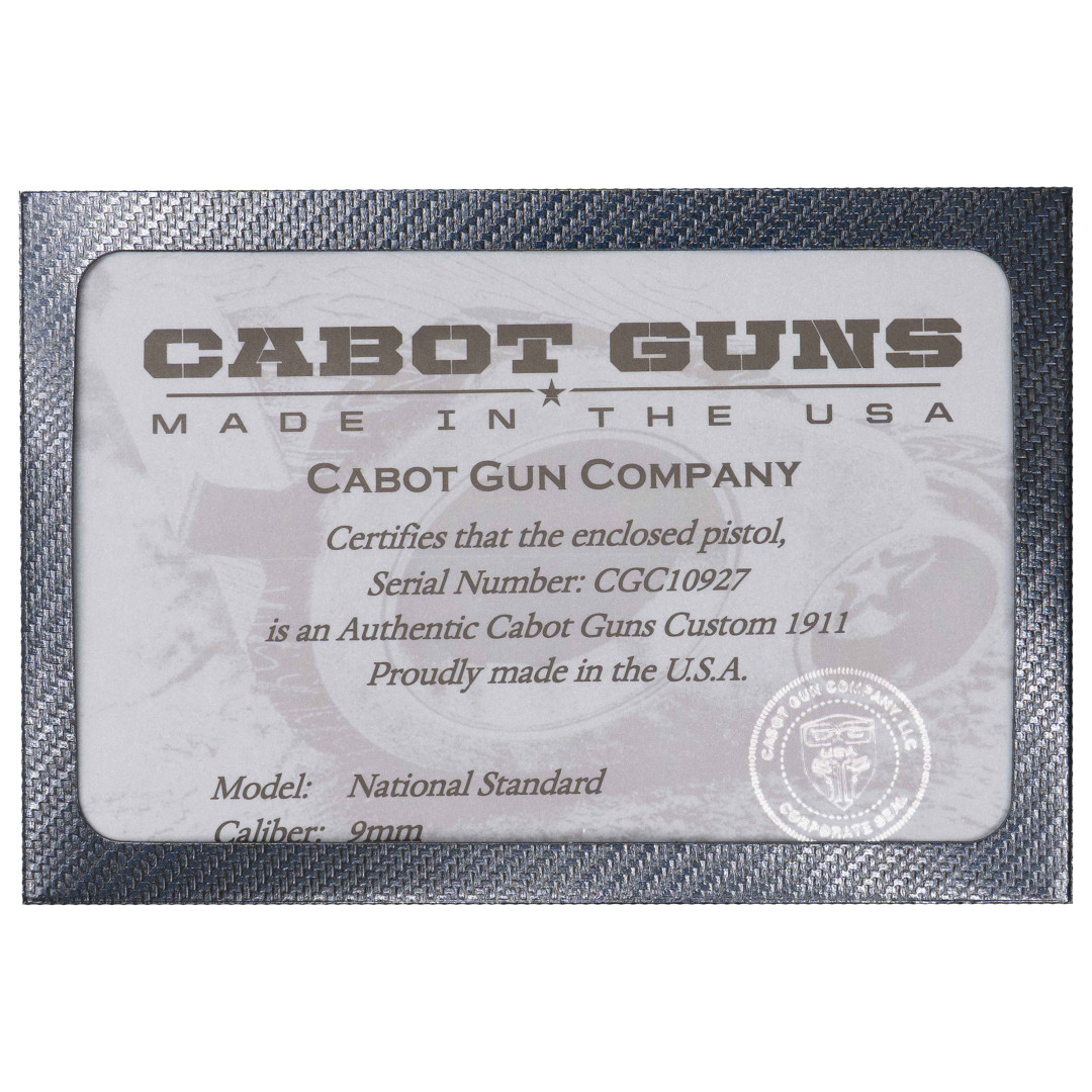 PISTOLET SAMOPOWTARZALNY CABOT NATIONAL STANDARD, KAL. .9 X19 MM