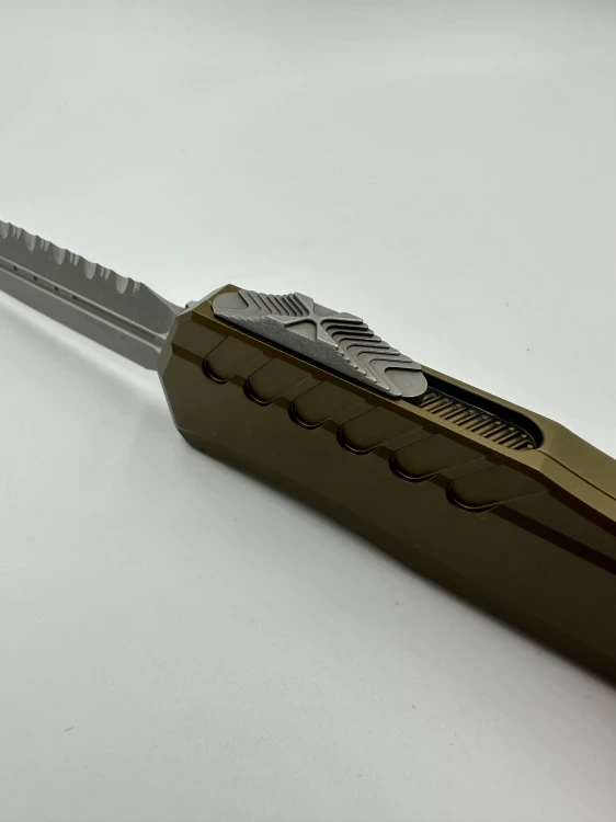 NÓŻ MICROTECH CYPHER II D/E APOCALYPTIC FULL SERRATE OD GREEN