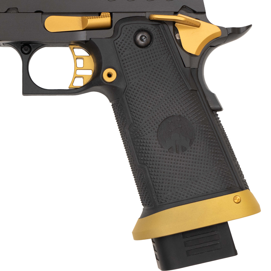 PISTOLET SAMOPOWTARZALNY WATCHTOWER DEMOLITTIA, BLK/GLD, KAL.: 9 X 19 mm