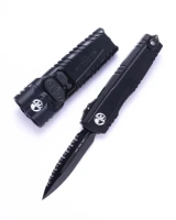 NÓŻ MICROTECH MICROTECH® / SUREFIRE® LUMINARY D/E STILETTO PRO II COLLABORATION ZERO BLADE PLAY DLC STONEWASH FULL SERRATED