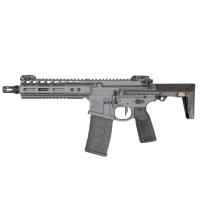 KARABINEK SAMOPOWTARZALNY NOVESKE GHETTO BLASTER, DIPLOMAT 7.94 SS SNIPER GREY CERAKOTE, NHR-7 (M-LOK) Q BCG, SD-E TRIGGER, TALON SAFETY, MBUS, PIG PEN FH 1/2x28; KAL.: 5,56 x 45 mm (.223 Rem.)