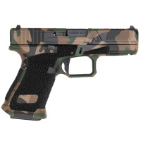 PISTOLET SAMOPOWTARZALNY W ZESTAWIE Z DODATKOWĄ LUFĄ Z KOMORĄ NABOJOWĄ BEZ GWINTU ZEWNĘTRZNEGO, AGENCY ARMS FULL BUILD CUSTOM URBAN, GLOCK 19 GEN.5, FLUTED BARREL, KAL.: 9 x 19 mm