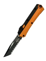 NÓŻ MICROTECH GLYKON T/E BLACK FULL SERRATE ORANGE