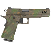 PISTOLET SAMOPOWTARZALNY NIGHTHAWK PRESIDENT DS BOARDROOM SERIES - IOS STANDARD REAR SIGHT & FRONT SIGHT, HILLBILLY 223 CUSTOM CERAKOTE GREEN MULTI CAM, KAL.: 9 x 19 mm