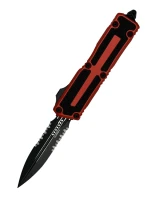 NÓŻ MICROTECH SCARAB II GEN III D/E BLACK PART SERRATE RED